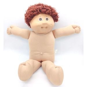 Vintage 1985 Cabbage Patch Kids Red Yarn Hair Boy Doll Coleco Hazel Eyes Dimple